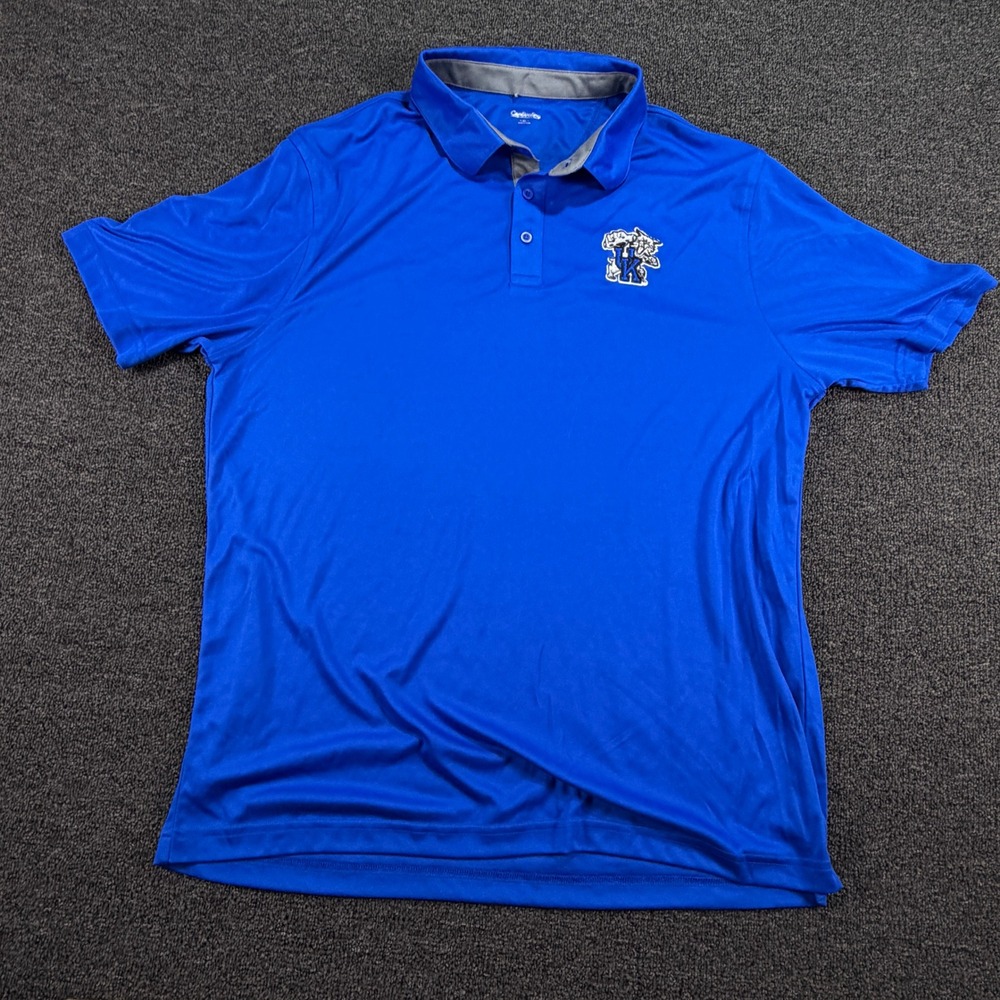 Kentucky Polo Mens XL Blue NCAA Basketball Captivating Apparel EUC